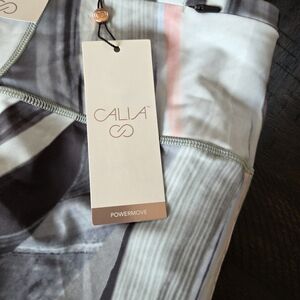 Callia Powermove 7/8 Leggings in women's XXL with a "Succulent Green" geometric